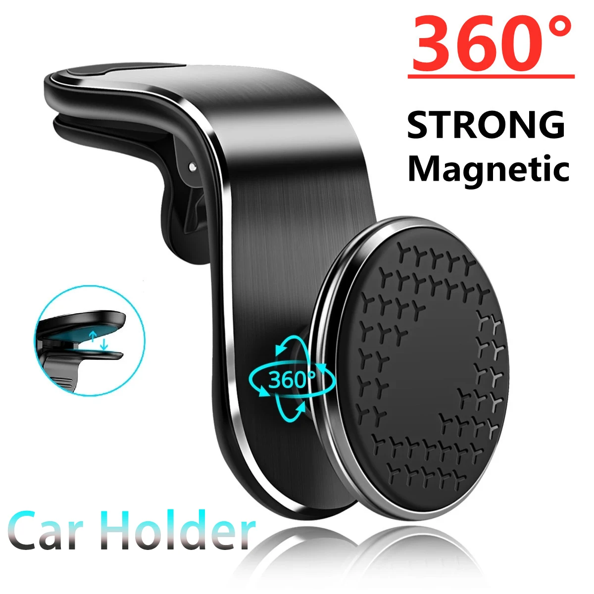 Magnetic Car Phone Holder Air Vent Clip Mount Mobile Cellphone GPS Support For Xiaomi iPhone 15 Huawei Samsung Phone Car Stand