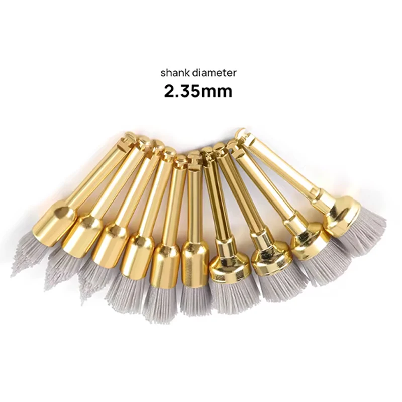 

10 шт., смешанные стоматологические щетки для защиты золота, заостренные, с плоской головкой, для чистки, полировки, одноразовые, высокое качество