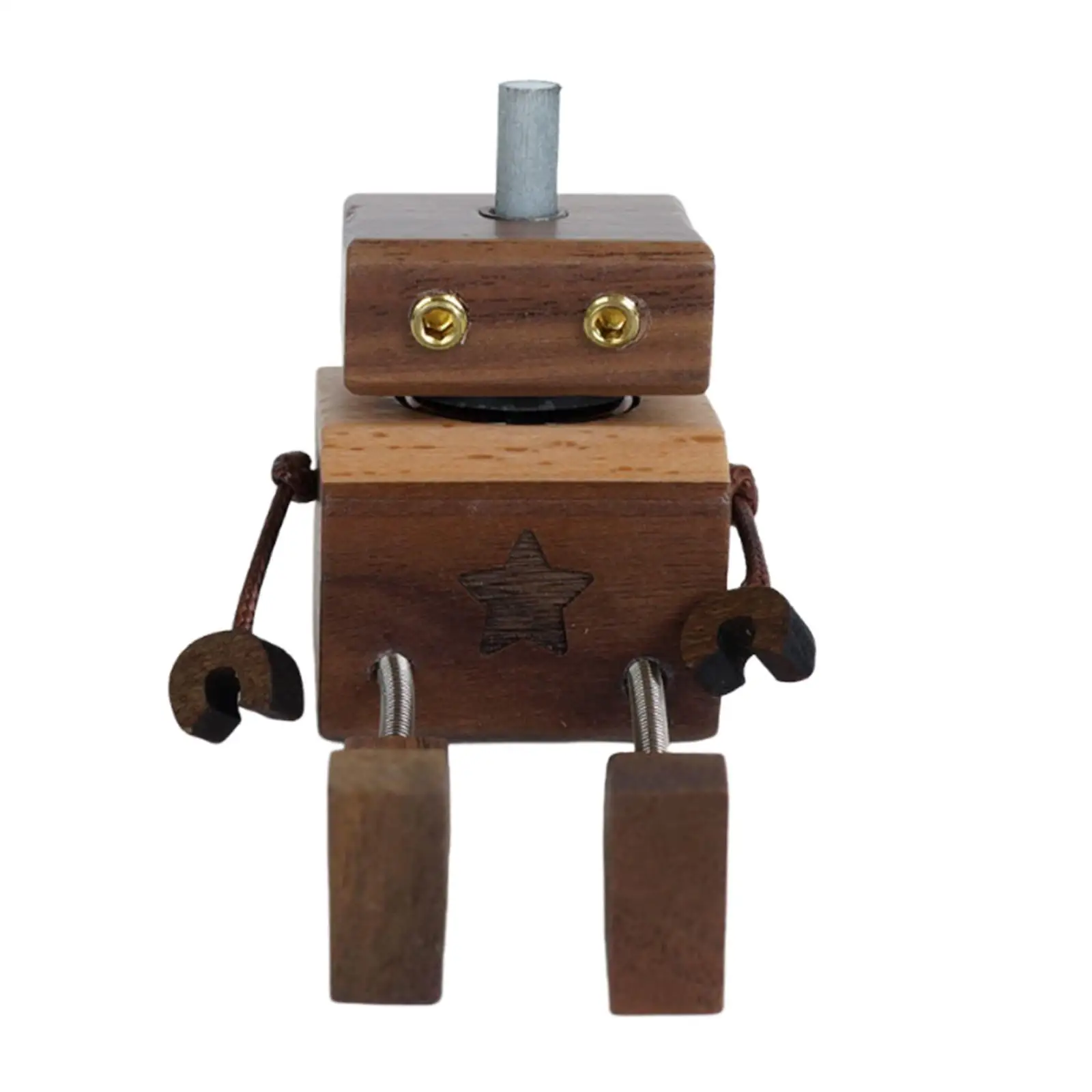 Robot Shaped Car Aroma Diffuser Wooden Essential Oil Perfume Bottle Refillable Air Freshener for Home and Auto