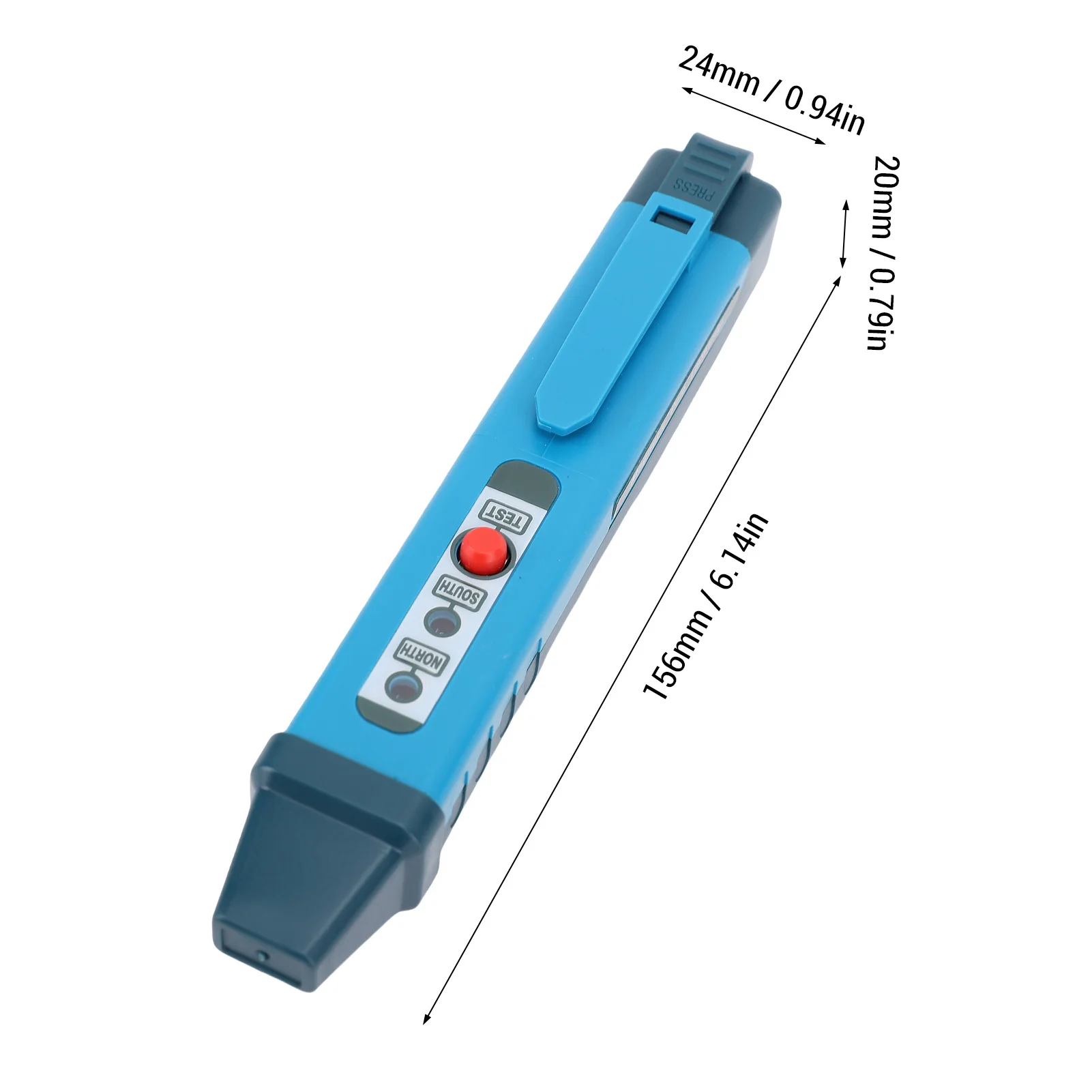 Penguji Polaritas Magnetik Detektor Kutub Utara dan Selatan Magnet Chip Berkinerja Tinggi yang Ringkas Bertenaga Baterai untuk Perakitan Motor