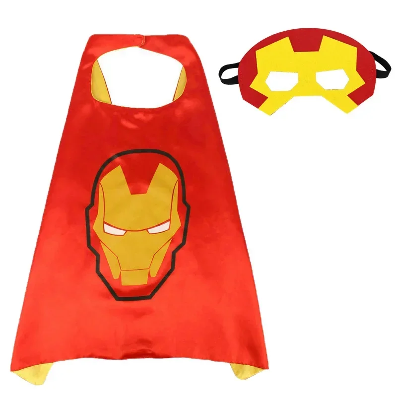 Super Hero Maskerade Masker Cape Mantel Anime Spider Man Batman Mantel Actie Captain America Figuur Speelgoed Cosplay Kind Feestcadeaus - afbeelding 1