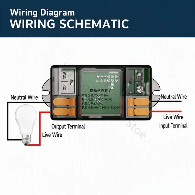 96BA Ceiling Retrofits Switches Module with Push-Wire Fixture Connection