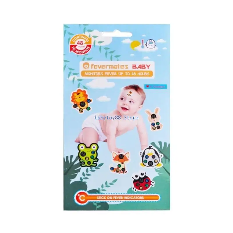 

Y4UD Forehead Fever Stickers Temperature Fever Patch for Kid Baby Adult Home Supplies