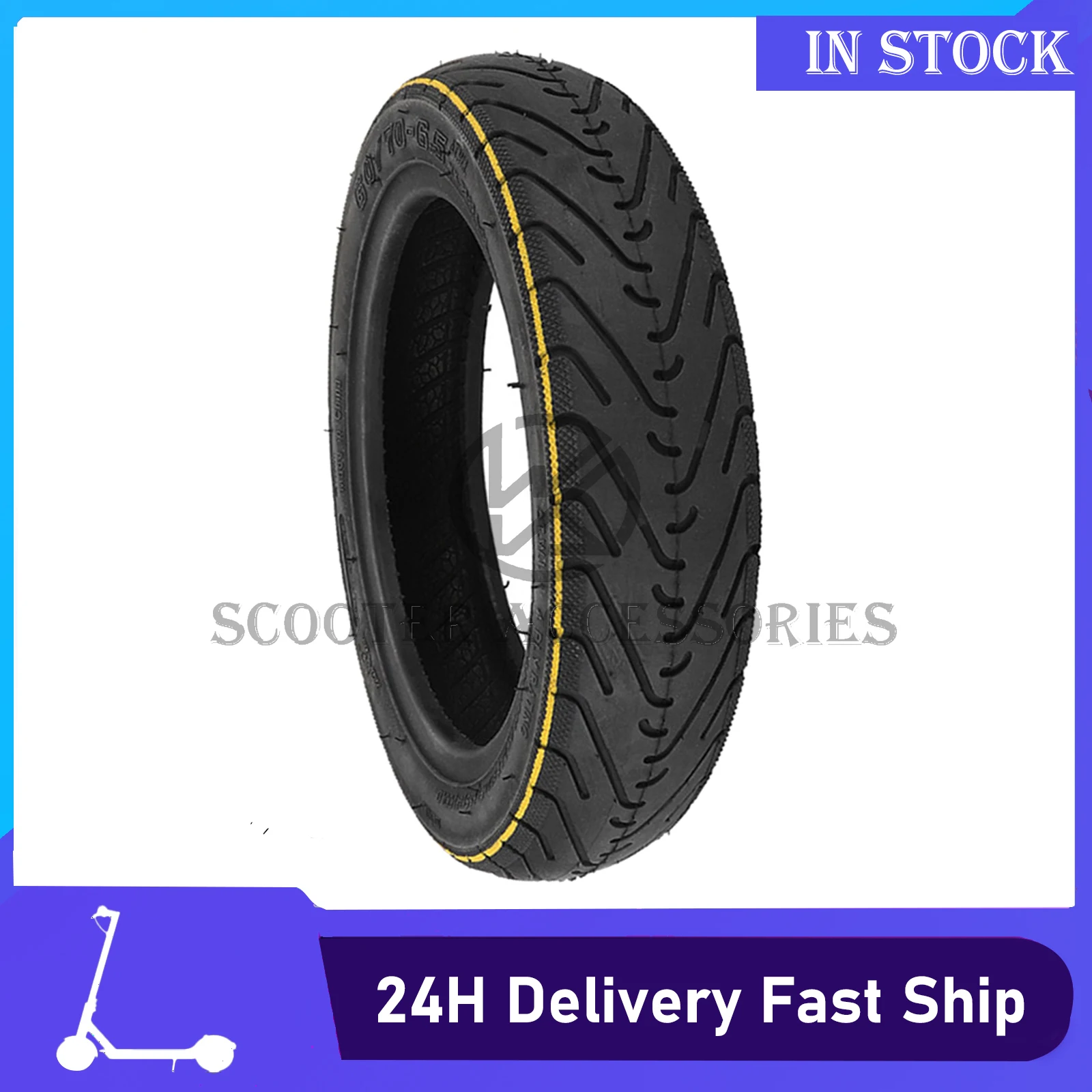 60/70-6.5 Tire for Ninebot Max G30 Electric Scooter, Tubless Tyre, Yuanxing Brand, Replace Parts, High Quality10 inch Tire