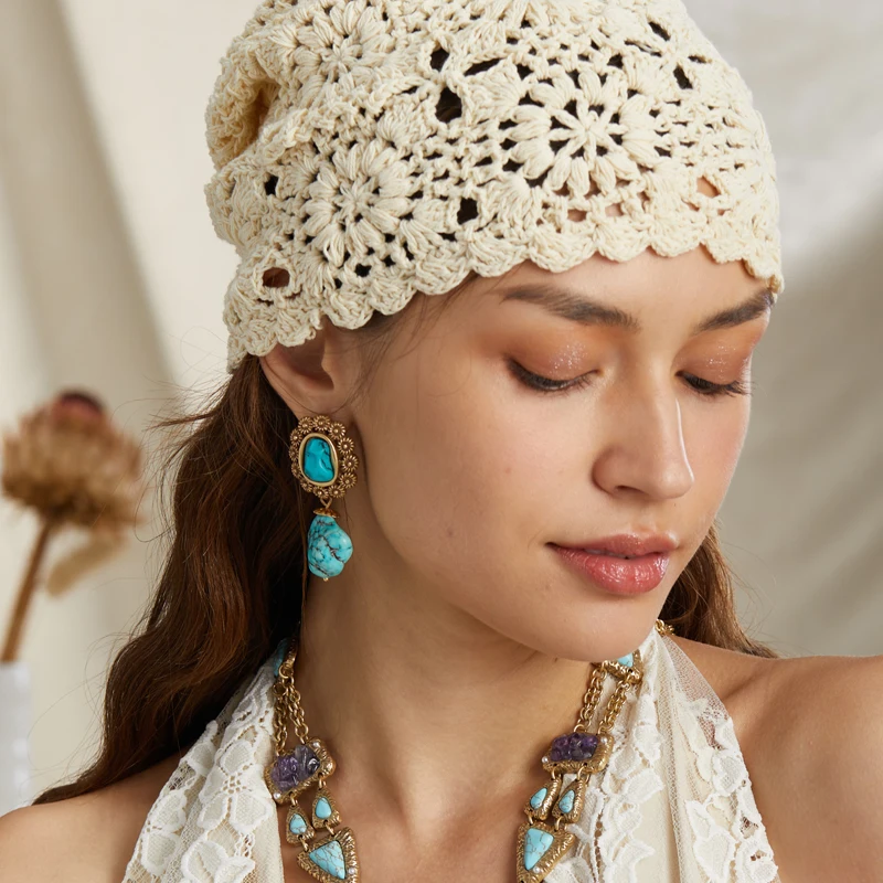 ต่างหูเทอร์ควอยซ์วินเทจ หินธรร - Women'S Accessories Trends 2026 บทวิจารณ์และราคา