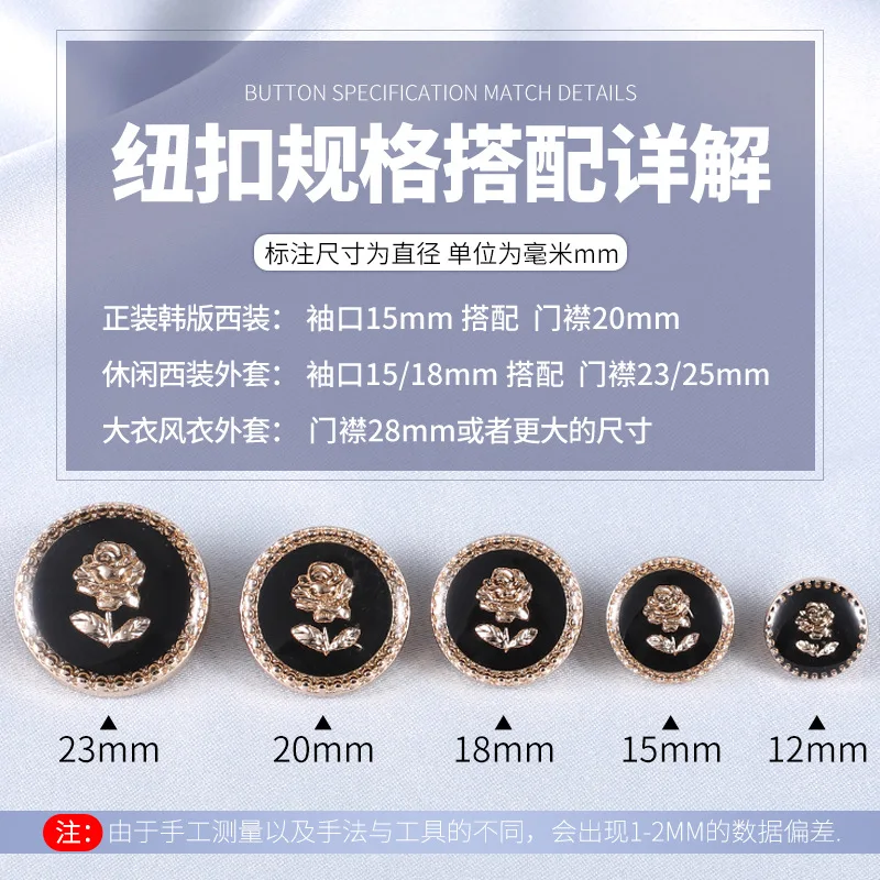 10 قطعة أزرار عطر صغيرة الراقية الكشمير خمر معطف عالي الجودة المرأة أزرار البلوز سترة الذهب بيبلوم أزرار معدنية #3