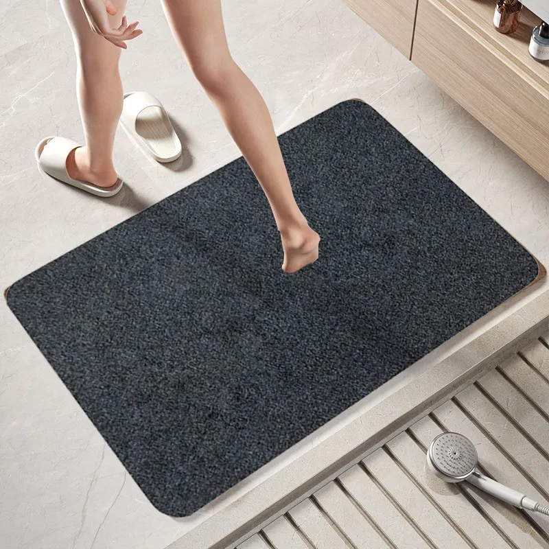 3 Size Bathroom Mat Bathtub Side Carpet Non-slip Absorbent Bathroom Doormat Bathroom Accessories