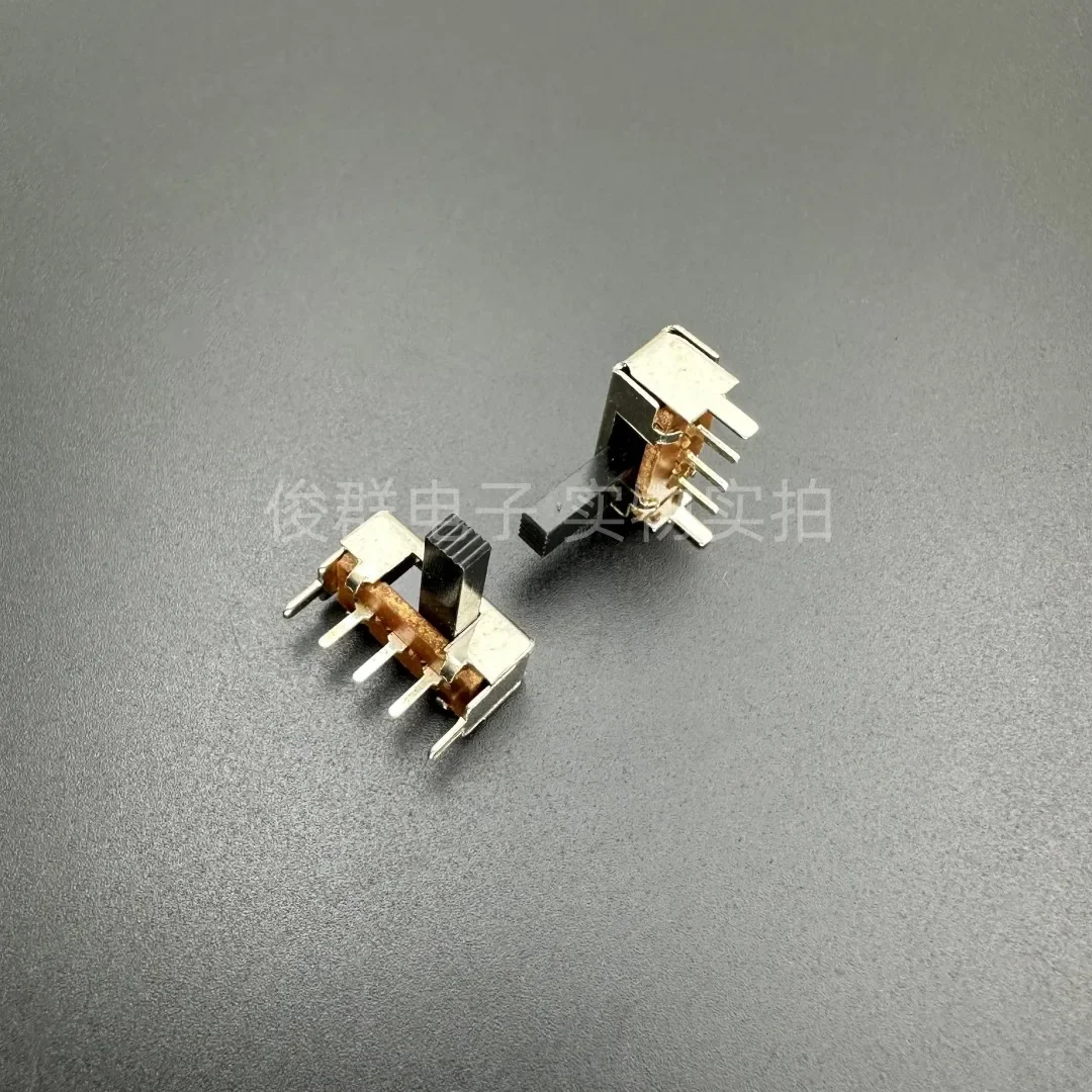 100pcs/high quality SK12F14G8 sliding toggle switch toggles 3-pin 2-speed horizontal side dial handle 8mm long