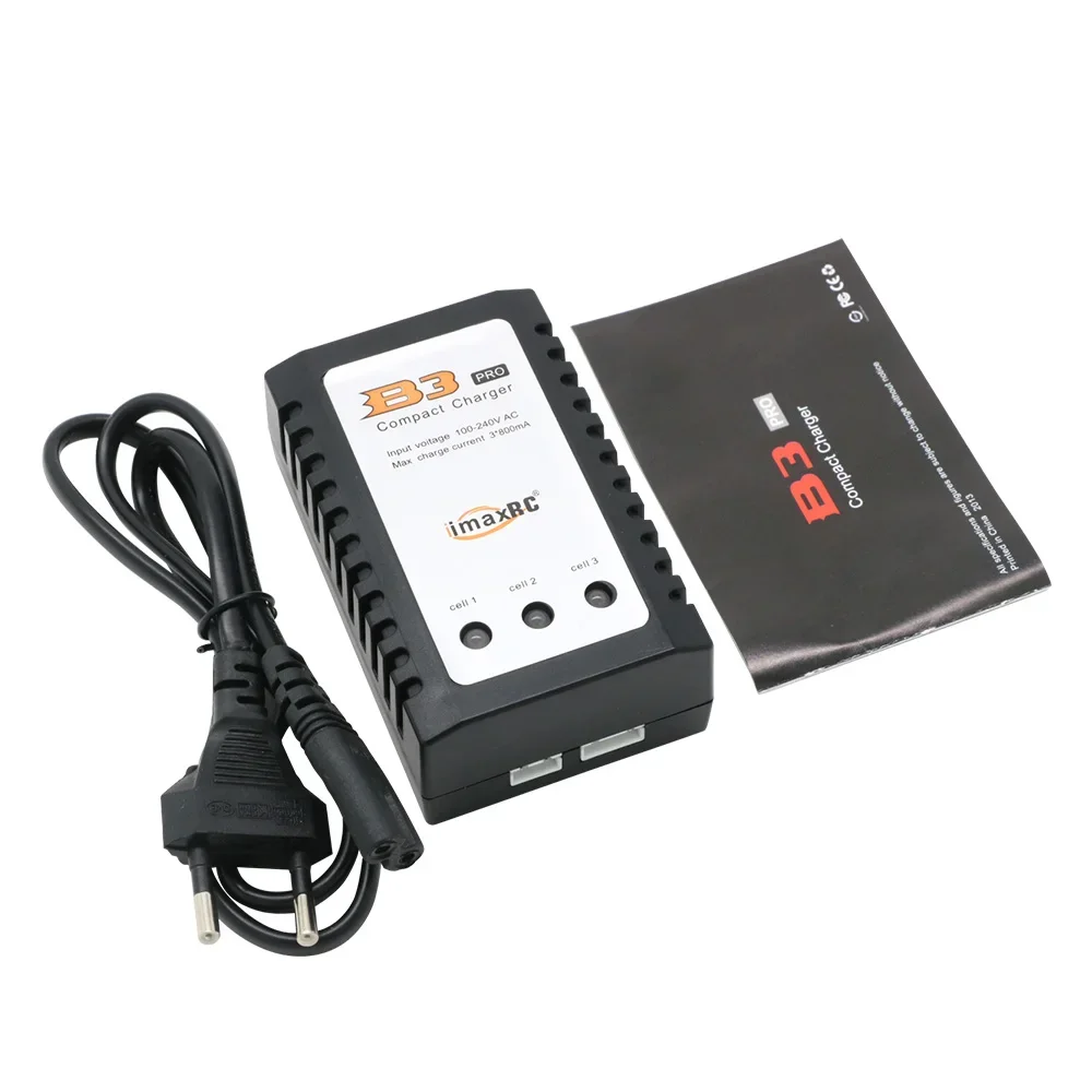 IMax B3 Pro Balance Charger EU/US Plug 10W 7.4v 11.1v 2s 3s Lipo Battery Simple Compact Power Adapter for RC Car Aircraft Model