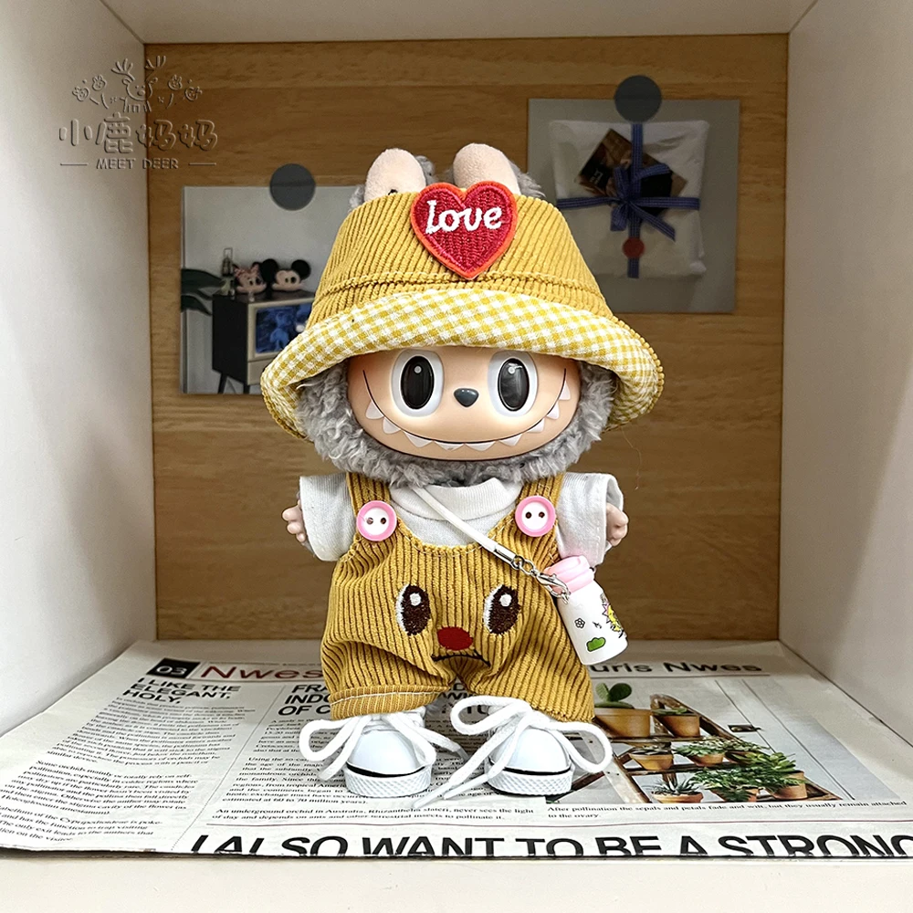 

Anime Labubu Doll Fashion Set Cute Strap pants doll trendy and cool clothing Accessory Gift for 17cm Doll