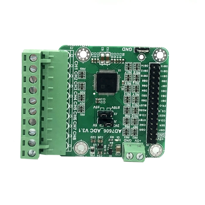 

AD7606 Data Acquisition Block 16-bit ADC Multichannel, 8 Simultaneous Sampling Frequency 200K Single Bipolar Inputs