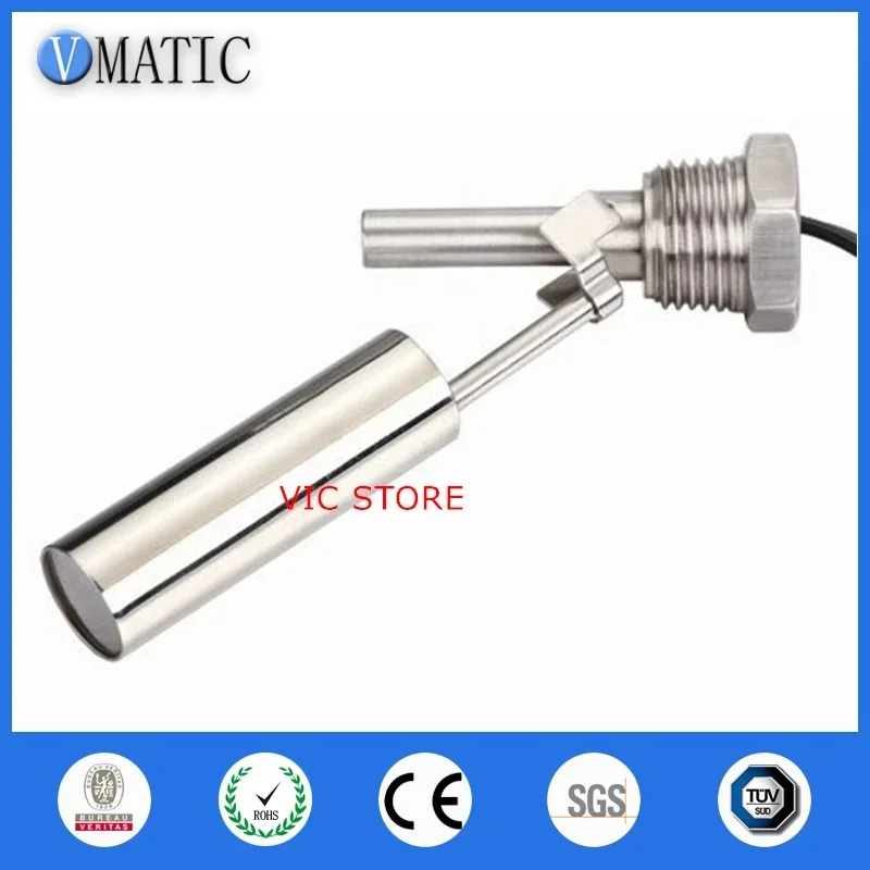 Free Shipping Stainless Steel 90 Degrees Side Mounted Fitting Sensors Inductive Float Boiler Water Level Sensor VCL10