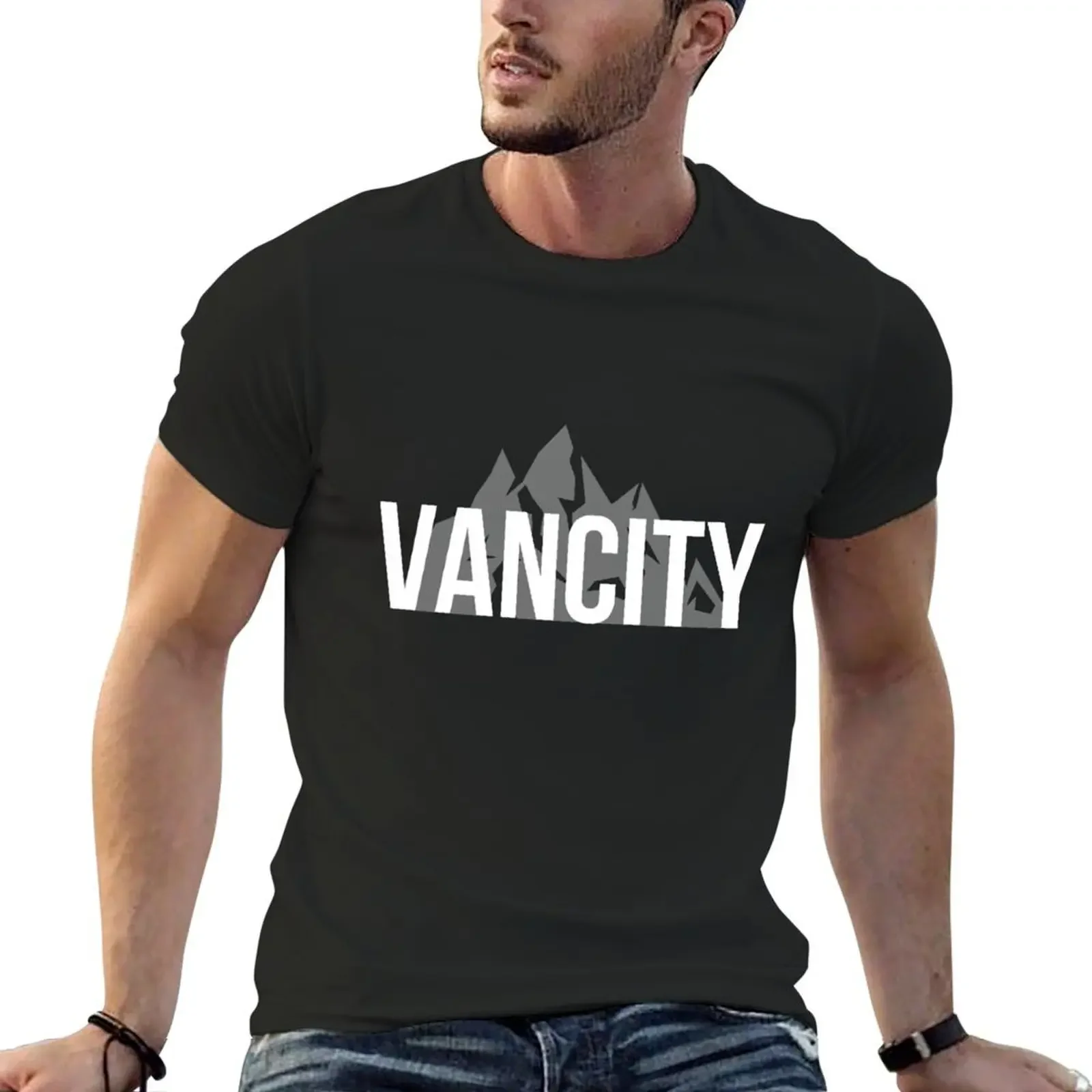 

Vancouver BC Canada- Vancity Art T-Shirt oversizeds graphic shirts funny meme t-shirts Men's cotton t-shirt