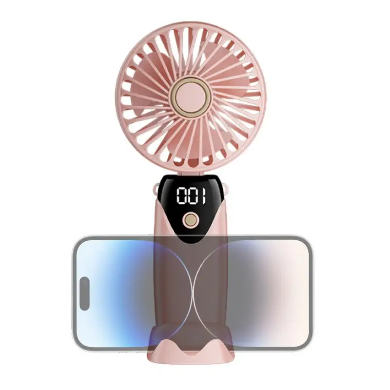 Mini Fan Handheld USB Rechargeable Mini Handheld Fan Fast Cooling Outdoor Fan Foldable Cooler With LED Display For Camping Car