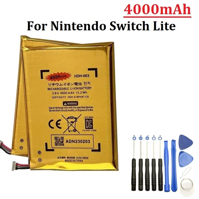 

4000mah HDH-003 battery switch lite HDH 003 For Nintendo Switch Lite Game Player 3.8v Li-ion Rechargeable Batteries