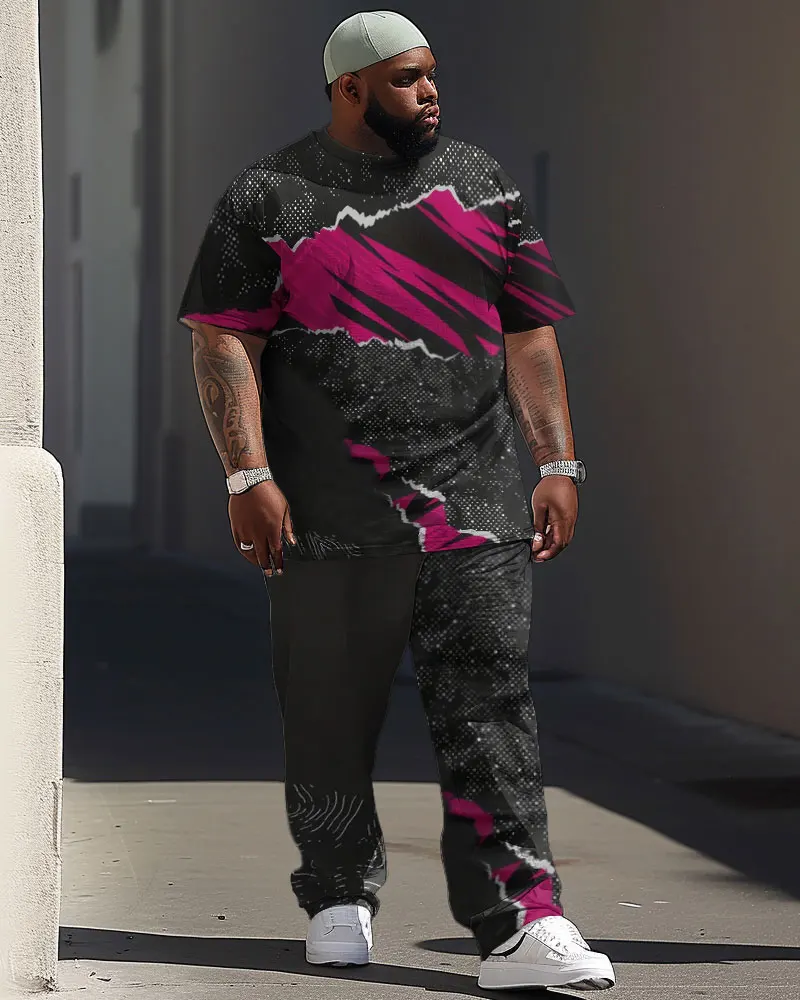 Biggmans-Conjunto de dos piezas de L-9Xl para hombre, ropa de ocio, pantalones de Hip Hop, estampado de oso de calle, traje grande