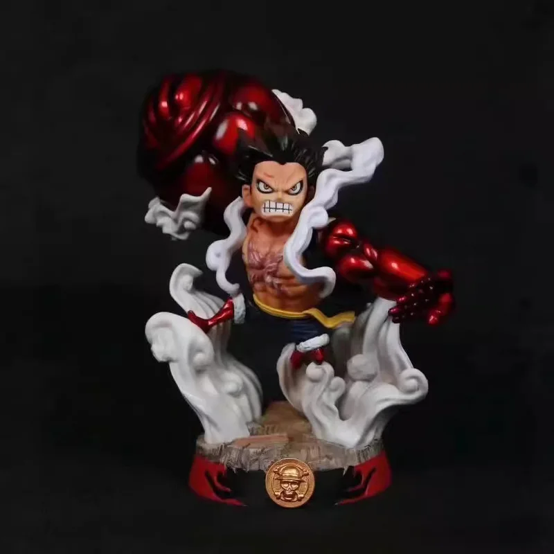 28 cm One Piece Gear 4 Rufy Battle Stance Japan Anime Figure Modello Statua Collezione di ragazzi Decorazione del desktop Ornamento Giocattoli Regali