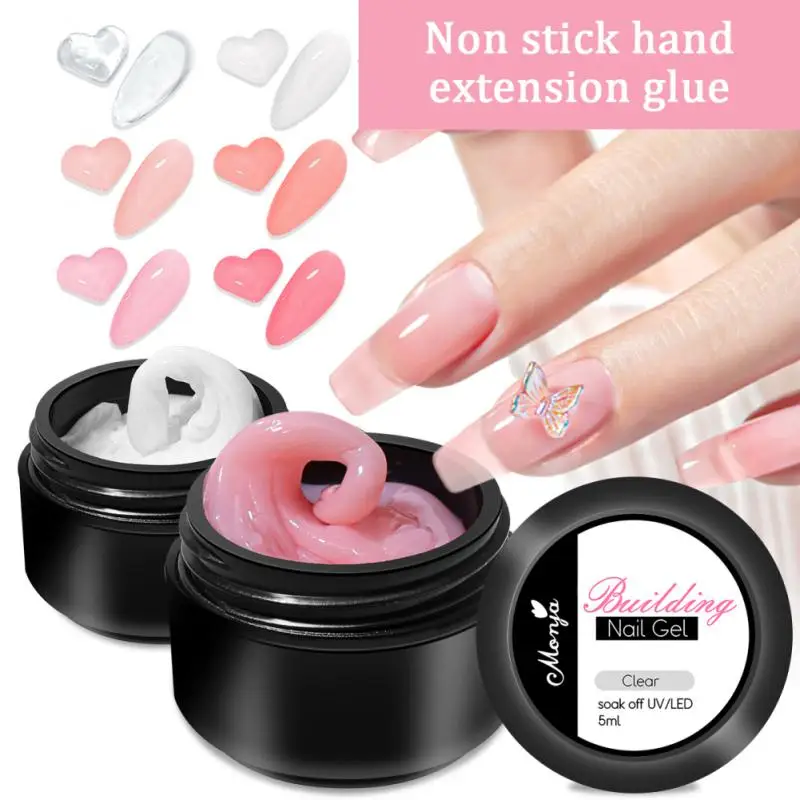 Nail Extension Gel Multi-functional Nail Gel Glue Pink White Nail Accessories Carving Shaping Glue Diy Nails Manicure