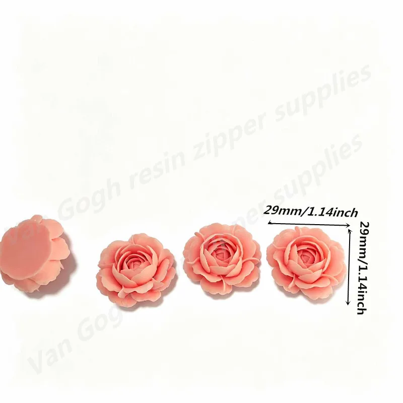 5 Stück Mix Neue Niedliche Harz-Blumen-Serie Flache Rückseite Scrapbooking DIY Schmuck Bastelzubehör Dekoration – Detail 5