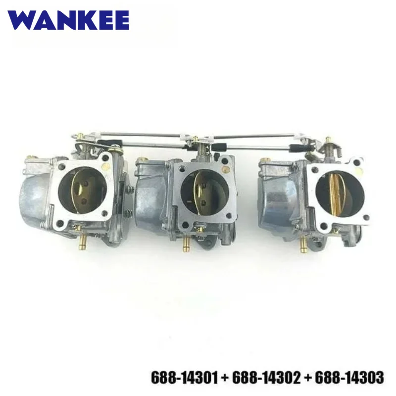 For Yamaha 2T 85HP 90HP Outboard Engine 688 Carburetor Kit with Gaskets 688-14301 688-14302 688-14303