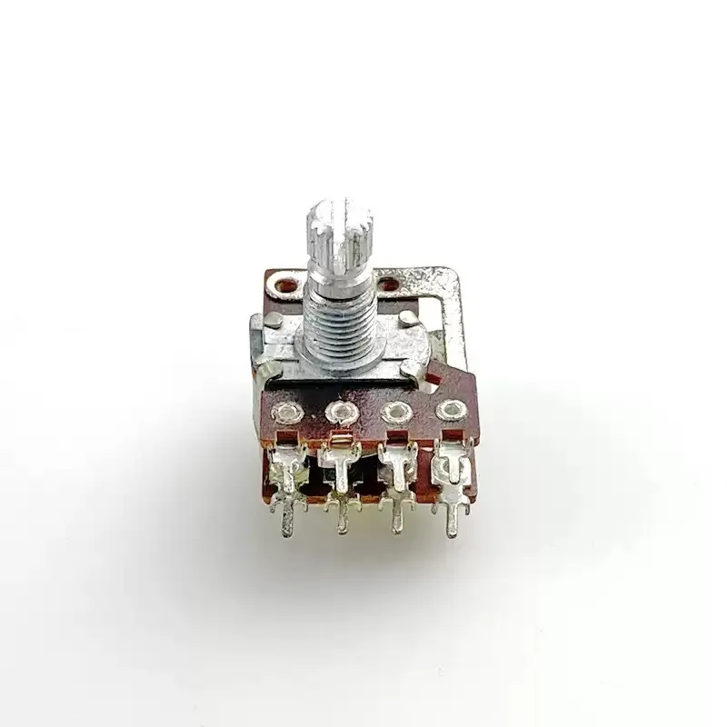 

10 шт. 8-контактных потенциометров 16 типов A100K с равномерным изменением тона, для усилителей звука, длина вала 15 мм