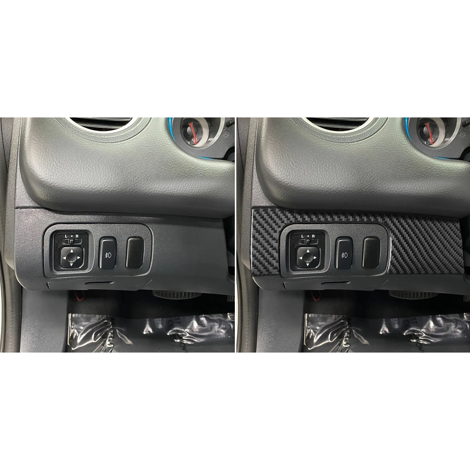 Real Soft Carbon Fiber For Mitsubishi Eclipse 2006-2012 Car Main Driver Trim Customizable Car Sticker Interior Accessories 6