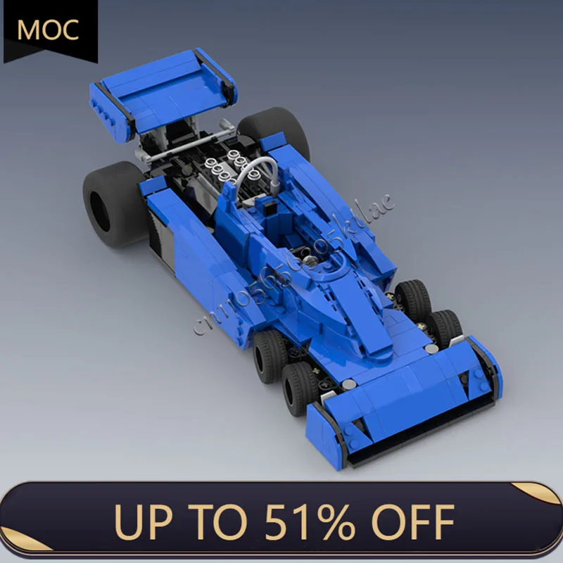 808PCS MOC Velocità Concorso Serie P34 1976 Auto Da Corsa Build Blocks Modello FAI DA TE Tecnologia Creativa Mattoni Giocattolo Per Bambini Regali Del Festival