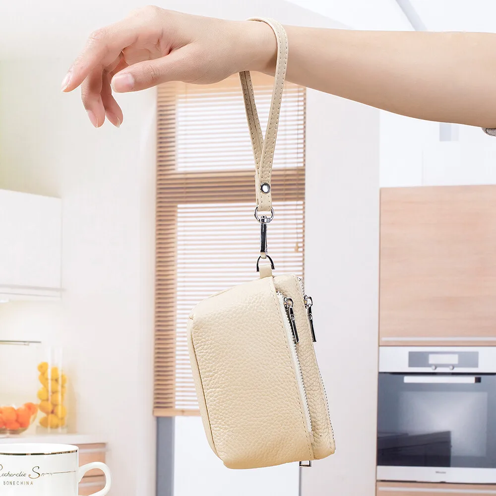 Neue Frauen Aus Echtem Leder Geldbörsen Weibliche Kleine Geldbörsen Große Kapazität Nette Brieftasche Weiche Rindsleder Geld Tasche Münze Karte Halter