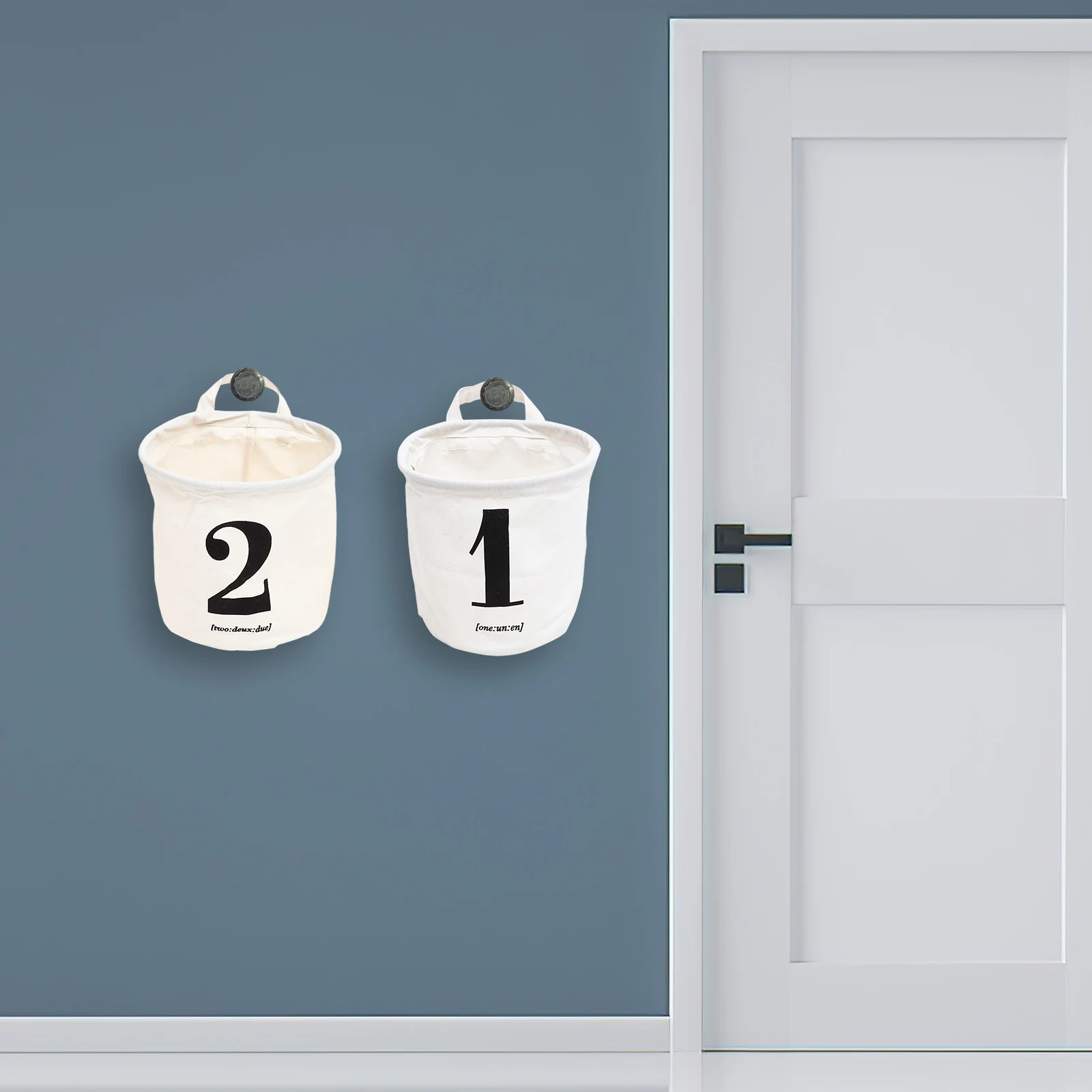

3 Pcs Cotton Printed Hanging Storage ganizer Bag for Bedroom Bathroom Kitchen Closet Door Wall ganizer Pocket Washable