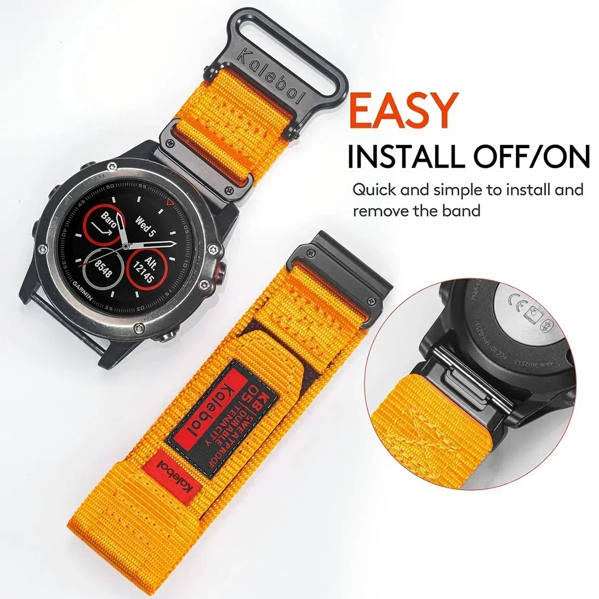 

Нейлоновый тактический ремешок 22 26 мм для GARMIN FENIX7 7X PRO 6 6X, мягкий износостойкий корпус для 965 Instant QuickFit браслет