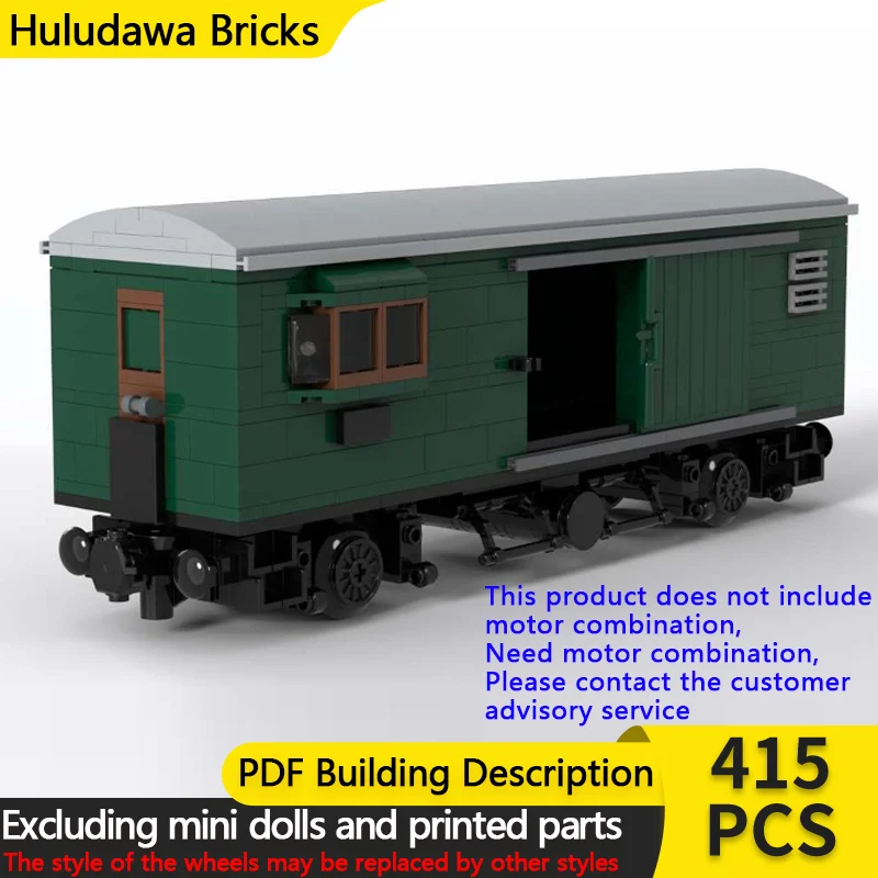 

City Car Model MOC Building Bricks Railway Luggage Compartment Modular Technology Children Holiday Gifts Assemble Toys Suit