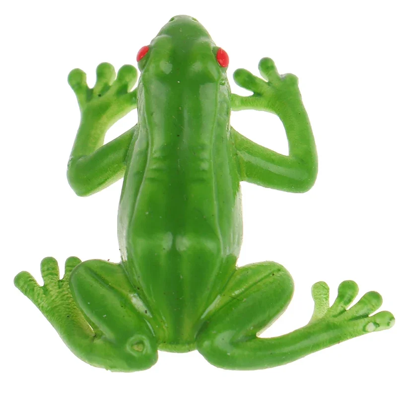 Modèle de grenouille en caoutchouc souple pour enfants, jouets animaux, crapaud délicat, jouets à presser effrayants, parodie de simulation, cadeaux pour enfants, 10 pièces