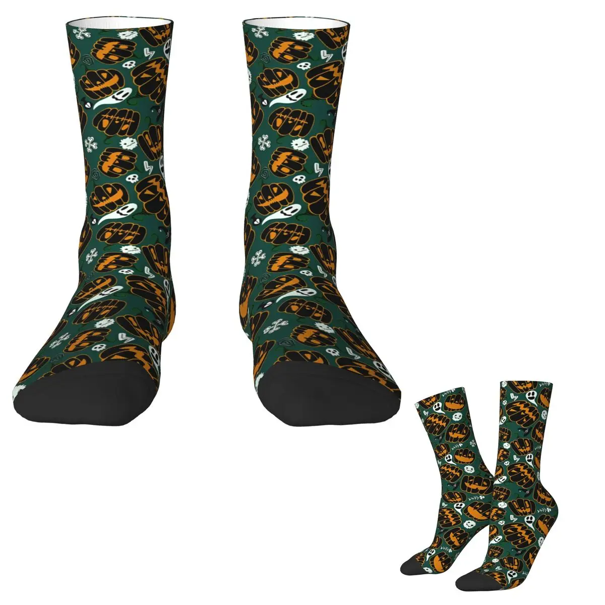 Halloween Pumpkins Pattern Kawaii Socks Fashion Stockings Adults Men High Quality Climbing Socks Autumn Printed Non Slip Socks