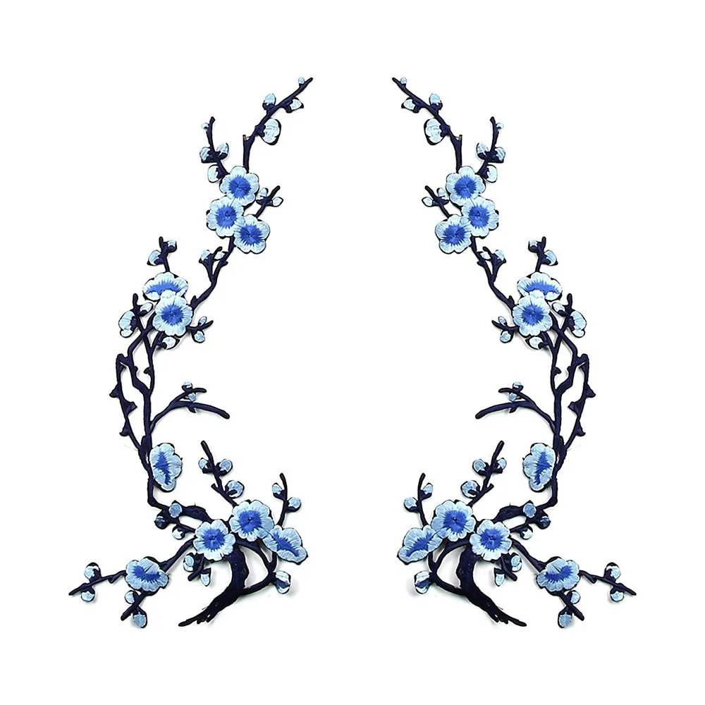 DIY Cherry Blossom Iron On Patches Iron On＆Sew On Hot Melt Adhesive Embroidered Flower Patch Embroidery Sakura Patches
