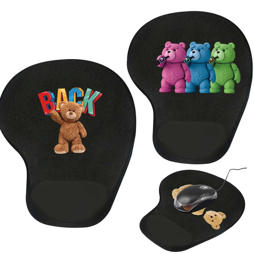 Mouse Pad Gaming Esports Mouse Pad Cute Bear Series Universal Desktop and Laptop Computer Office Rubber Small Anti Slip Pad