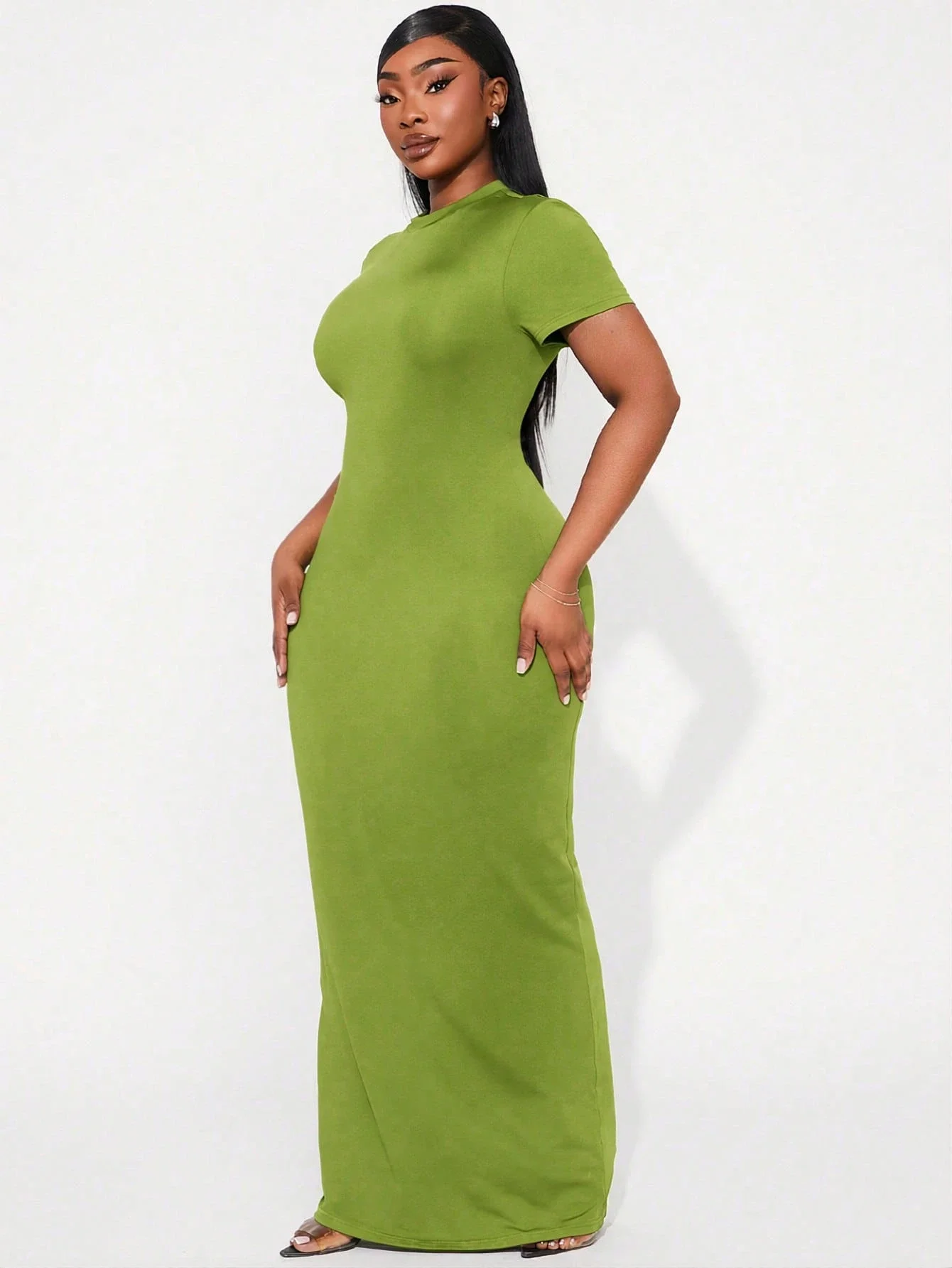 

Элегантное зеленое облегающее макси-платье для клубных вечеринок, нарядное, шикарное, весна-лето