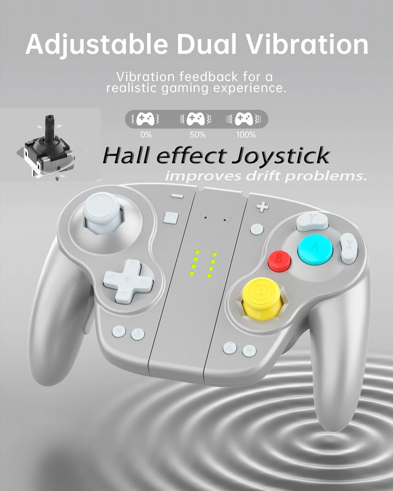 DOYOKY Retro Game Controller for Nintendo Switch/OLED with Turbo Ergonomic&Hall Effect Joysticks Interchangeable Thumbsticks