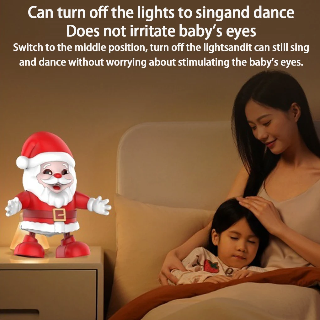 ของตกแต่งปาร์ตี้คริสต์มาสแบบใช้แบตเตอรี่รูปซานตาคลอส