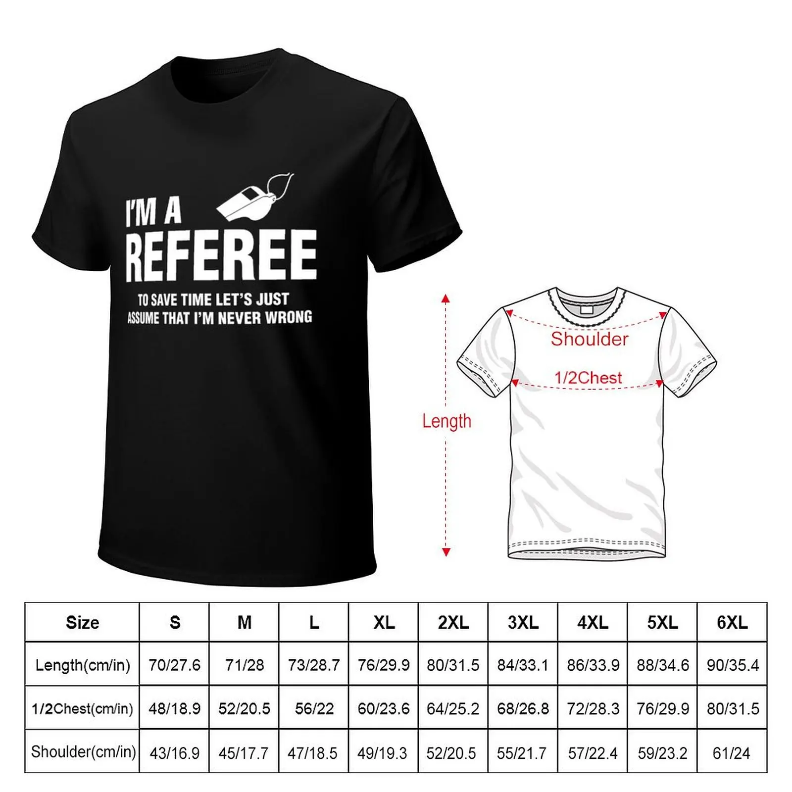 I'M A REFEREE T-Shirt for a boy cotton graphic tees anime t shirts summer tops shirts graphic tee men