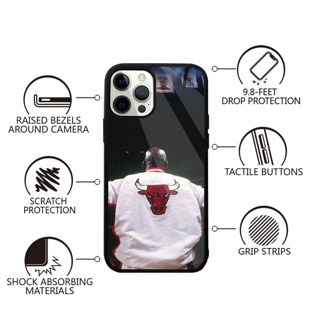 -Basketball M-Michaell-J-Jordan  Phone Case For iPhone 15,14,13,12,11,Plus,Pro,Max Mini Magsafe Magnetic Wireless Charging