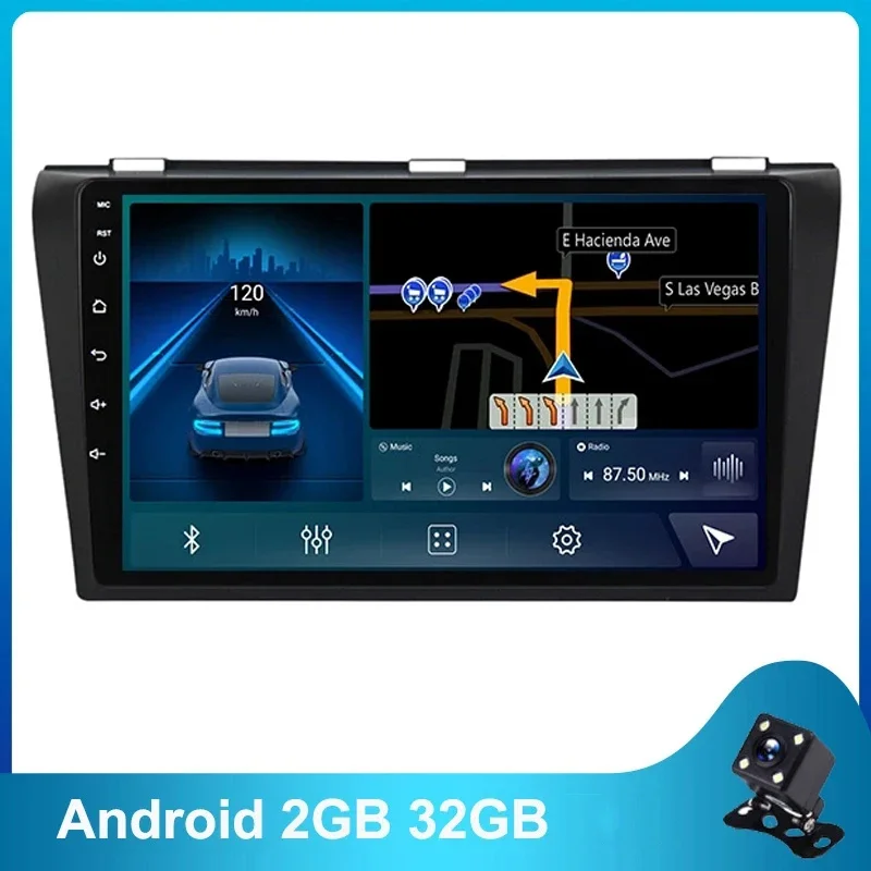 

Android 10.1 For Mazda 3 2004-2009 Car NO DVD GPS Navi Radio Stereo 2G 32G WIFI Free MAP Quad Core 2 din Car Multimedia Player