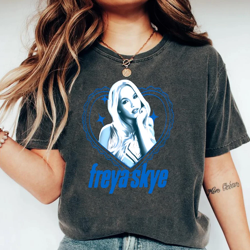 Freya Skye T-shirt Zombies Descendants World Collide Tour The Rise of Red Tee Retro Descendants Concert Music Festival 2025 Tops