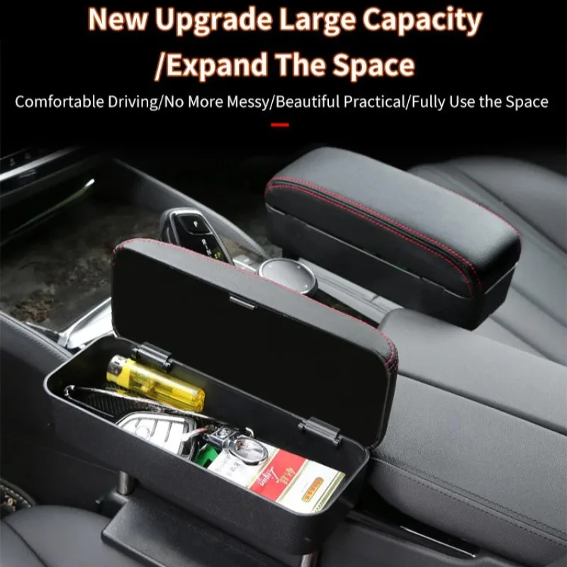 Car Fatigue Relief Seat Armrest Box Car Center Console Armrest Rest Universal Center Lift Seat Clip waterproof Storage Box