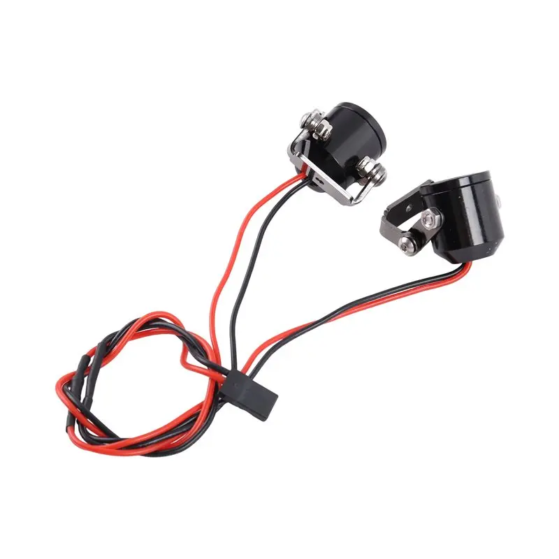 WOWFU-1Pair LED Light Headlight Spotlight 5-12V For 1/10 RC Crawler Car TRX4 TRX6 Axial SCX10 90046 RC4WD D90 Upgrade Parts