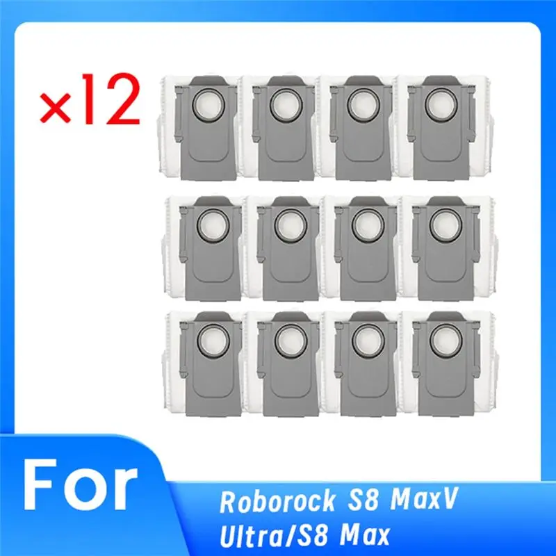 

A23E-12 шт. пылесборники для Roborock S8 Maxv Ultra/S8 Max, аксессуары для пылесосов, пылесборники, которые долговечны и эффективны в работе.