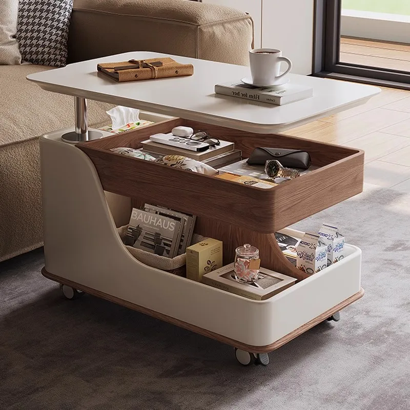 New Multifunctional Movable Coffee Table, Tea Table, Living Room, Sofa, Side Table, High Aesthetic Value, Large Storage Space