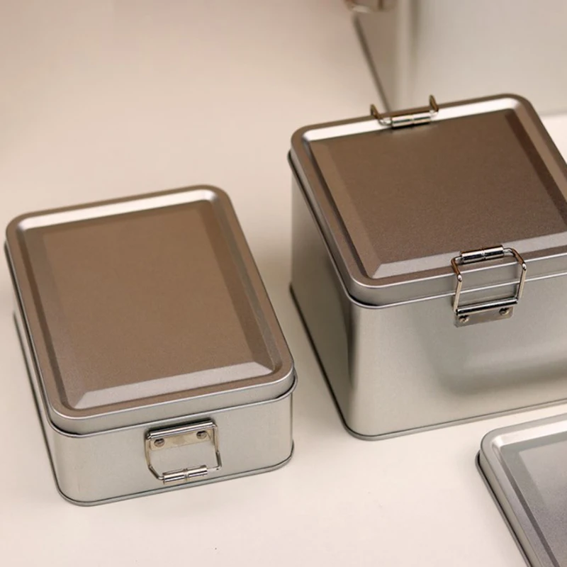 Metal Cookie Tins Suitcase Storage Tin Candy Cookie Box With Lid Gift Boxes Organizer Storage Cans For Jewelry Chocolate