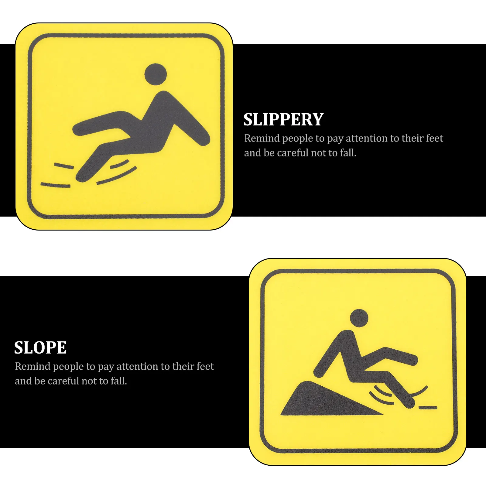 

4 Pcs Thicken Floor Sliding Tips Work Outdoors Stickers Pvc Reflective Caution Sign