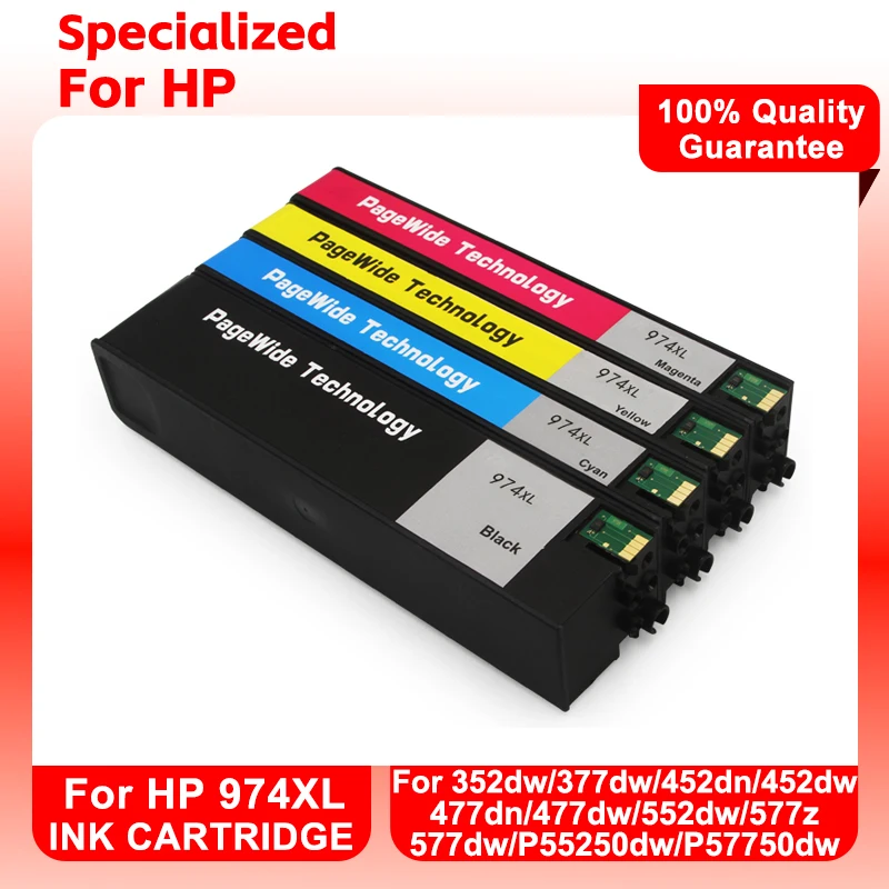 

Совместимый картридж для HP 974X 974XL с пигментными чернилами 352dw 377dw 452dn 452dw 477dn 477dw 552dw