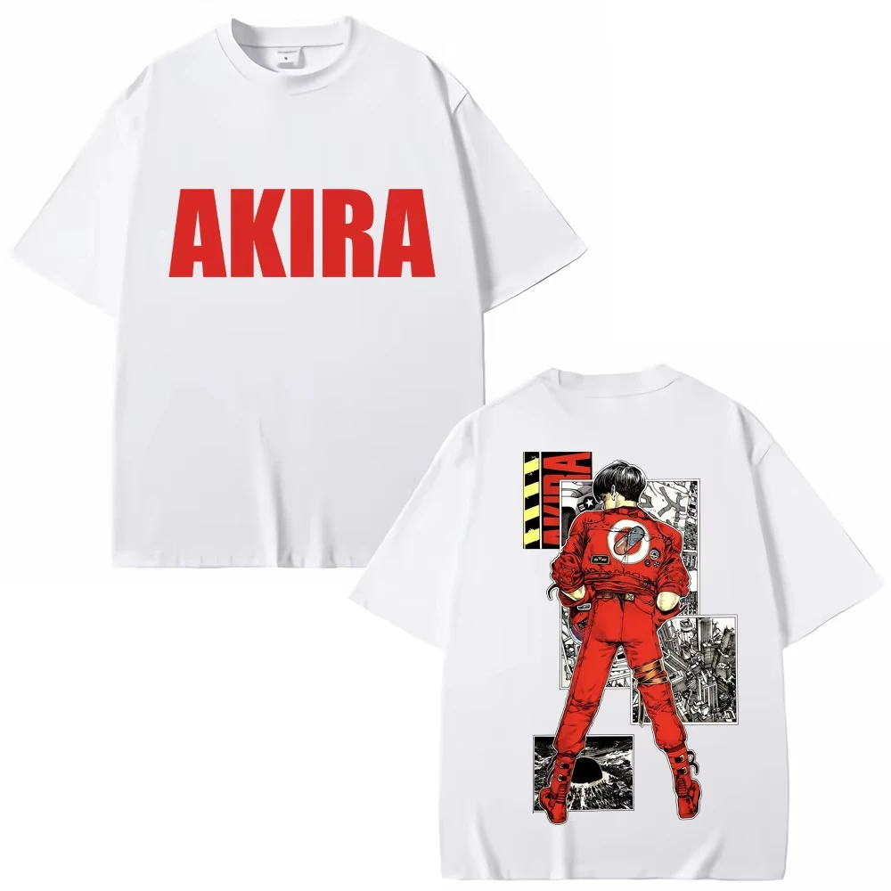 Camiseta de Anime japonés Akira, camiseta de verano con diseño de película de ciencia ficción, Shotaro Kaneda, Manga, camisetas informales de algodón puro a la moda para hombres y mujeres
